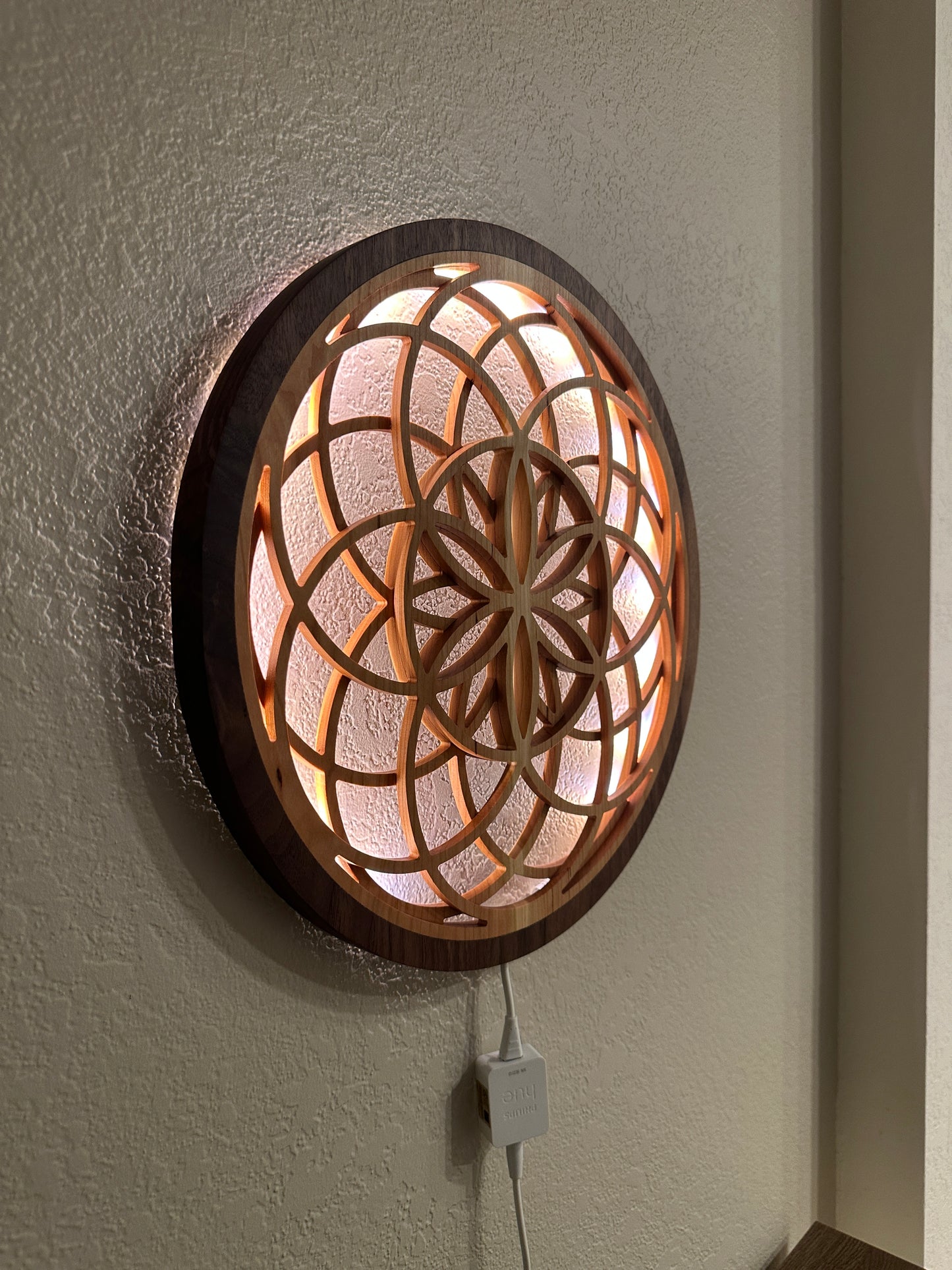 Double Seed of Life LED Wall Art